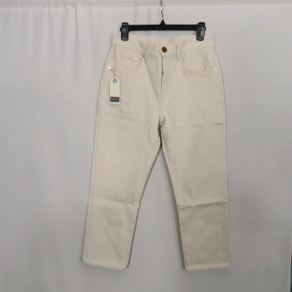 Daily Blue Hype Crop Jeans in Bone Size 28